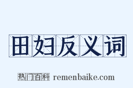 田妇反义词是什么意思的图片